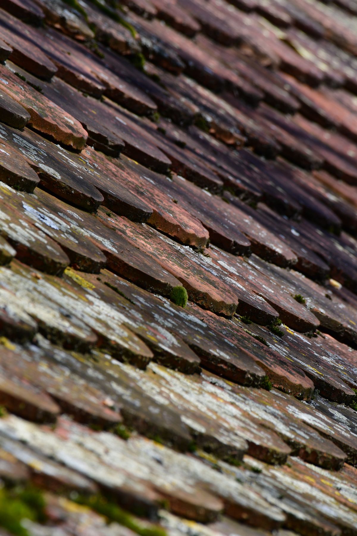 Weathered roof before repair