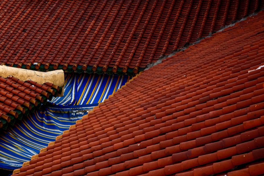 Close-up of roof tiles discussed in blog article