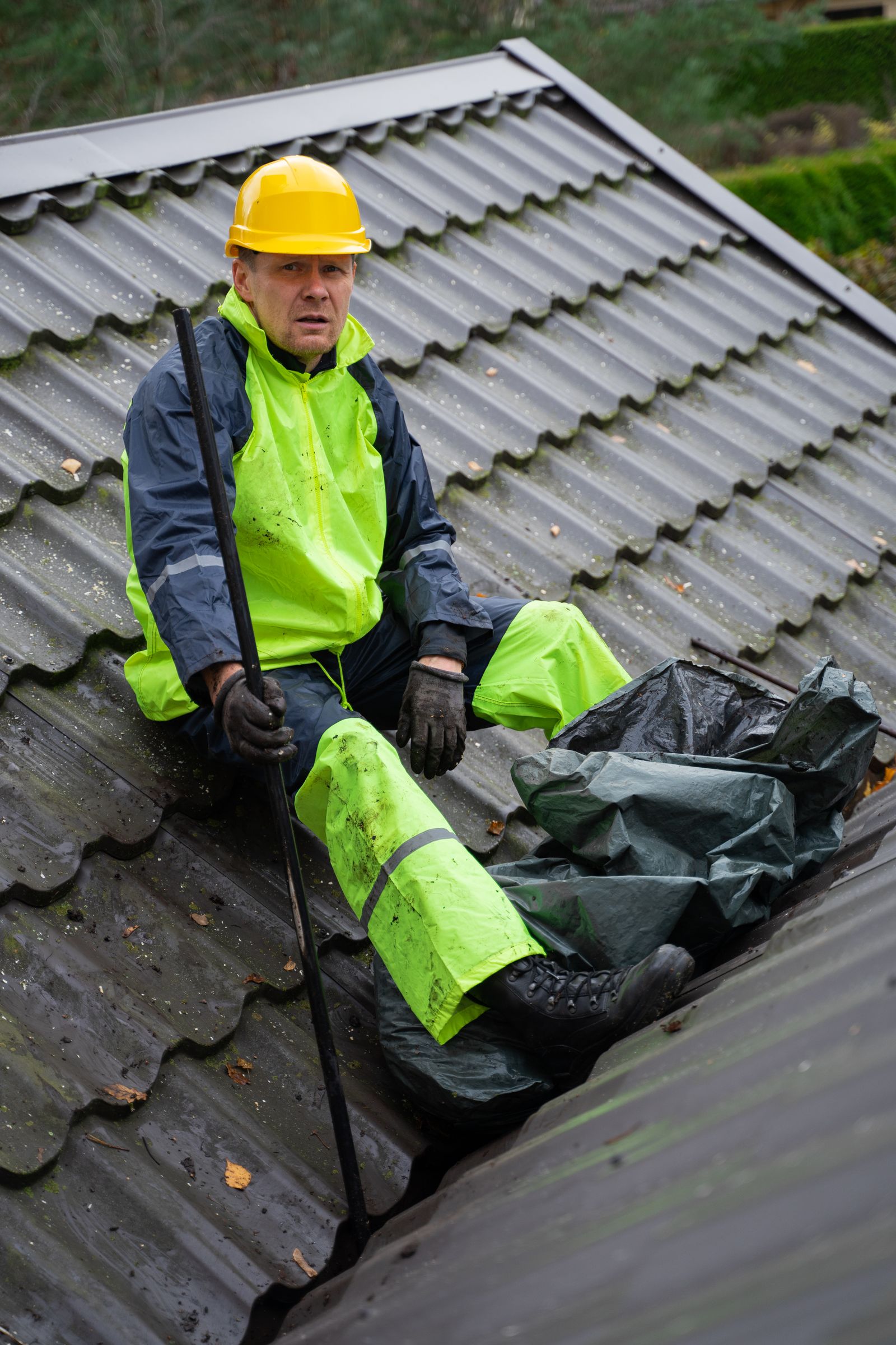 Belfast Roofing Experts roofer working safely at height during a repair